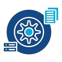 Data Transformation Glyph Two Color Icon vector