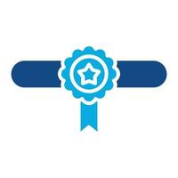 Certificate Glyph Two Color Icon vector