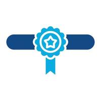 Certificate Glyph Two Color Icon vector