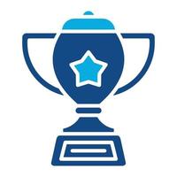 Trophy Glyph Two Color Icon vector