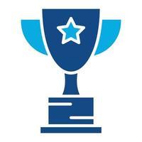 Trophy Glyph Two Color Icon vector