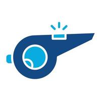 Whistle Glyph Two Color Icon vector