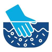 Handwash Glyph Two Color Icon vector