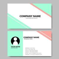 simple design of horizontal business card or business card in bright color. card, business, template, presentation, modern, layout, minimal, company, corporate, creative vector