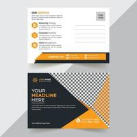 Corporate Postcard Design Template vector