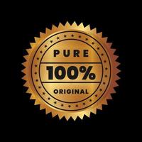 gold colored label template, original brand and top brand vector EPS format