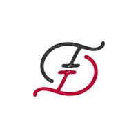 Letter T and F logo icon design template elements Vector eps