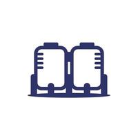 tank, industrial storage icon on white vector