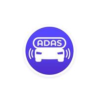 Advanced driver-assistance system icon, vector design