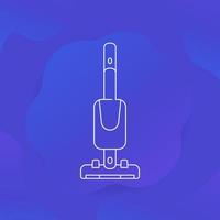 cordless vacuum cleaner icon, linear design vector