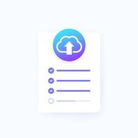 Upload to a cloud form, vector design