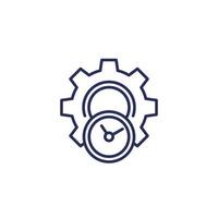 efficiency and efficient production line icon vector
