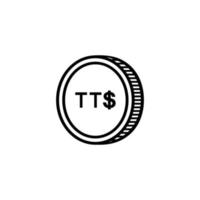 Trinidad and Tobago Currency Symbol, Trinidad and Tobago Dollar Icon, TTD Sign. Vector Illustration