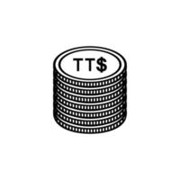 Trinidad and Tobago Currency Symbol, Trinidad and Tobago Dollar Icon, TTD Sign. Vector Illustration