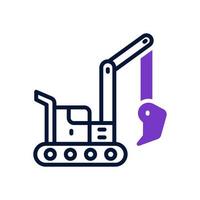 excavator icon for your website, mobile, presentation, and logo design. vector