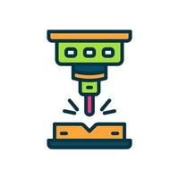 laser cutting icon for your website, mobile, presentation, and logo design. vector