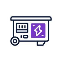 icono de generador eléctrico para su sitio web, móvil, presentación y diseño de logotipo. vector