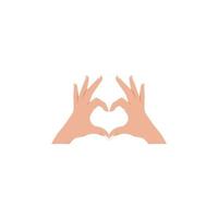 Hands making or formatting a heart love symbol icon vector