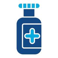 Pills Bottle Glyph Two Color Icon vector