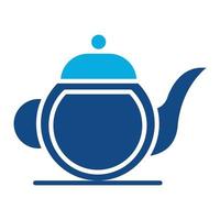 Teapot Glyph Two Color Icon vector