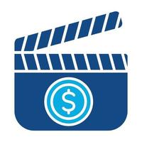 Film Budget Glyph Two Color Icon vector
