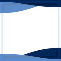 Blue and white wavy background color with stripe line shape. Suitable for social media post and web internet ads. Template layout. Frame, boarder for text, picture, advertisement. Empty space. vector