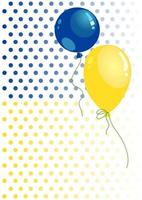 Ukraine glossy balloons. Dotted background in color of national Ukrainian flag vector. Blue and yellow. vector