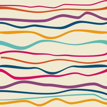 Abstract of colorful stripe line wavy pattern background. vector