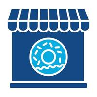Donut Shop Glyph Two Color Icon vector