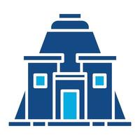 Nubian Pyramids Glyph Two Color Icon vector