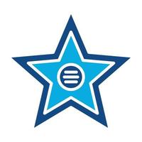 Walk of Fame Glyph Two Color Icon vector