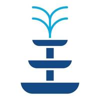 Fountain Glyph Two Color Icon vector