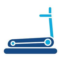 Treadmill Glyph Two Color Icon vector