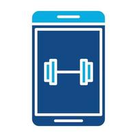 Weight Lifting Glyph Two Color Icon vector