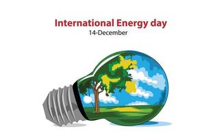 cartel del día internacional de la energía vector