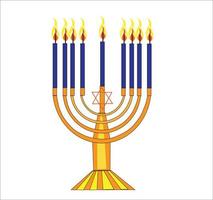 ilustración vectorial de hanukkah sobre fondo blanco vector