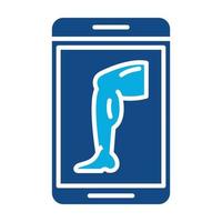 Leg Muscle Glyph Two Color Icon vector