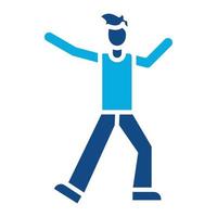 Dancing Glyph Two Color Icon vector