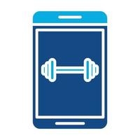 Barbell Glyph Two Color Icon vector