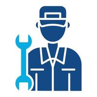 Mechanic Glyph Two Color Icon vector