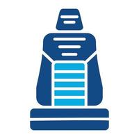 Racing Car Seat Glyph Two Color Icon vector
