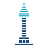 Trajans Column Glyph Two Color Icon vector