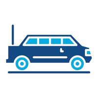 Limousine Glyph Two Color Icon vector