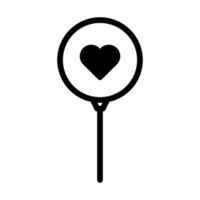 balloon dualtone black valentine illustration vector icon perfect.