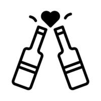 wine dualtone black valentine illustration vector icon perfect.