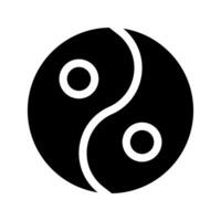 yin y yang estilo de icono sólido año nuevo chino ilustración vectorial perfecto. vector