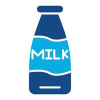 Milk Bottle Glyph Two Color Icon vector