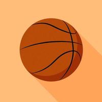 basket sport ball icon in color. Sport equipment for basketball. Symbol for mobile application or web. Vector