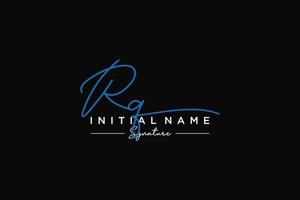 Initial RQ signature logo template vector. Hand drawn Calligraphy lettering Vector illustration.