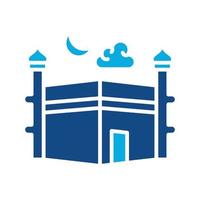 Kaaba Glyph Two Color Icon vector